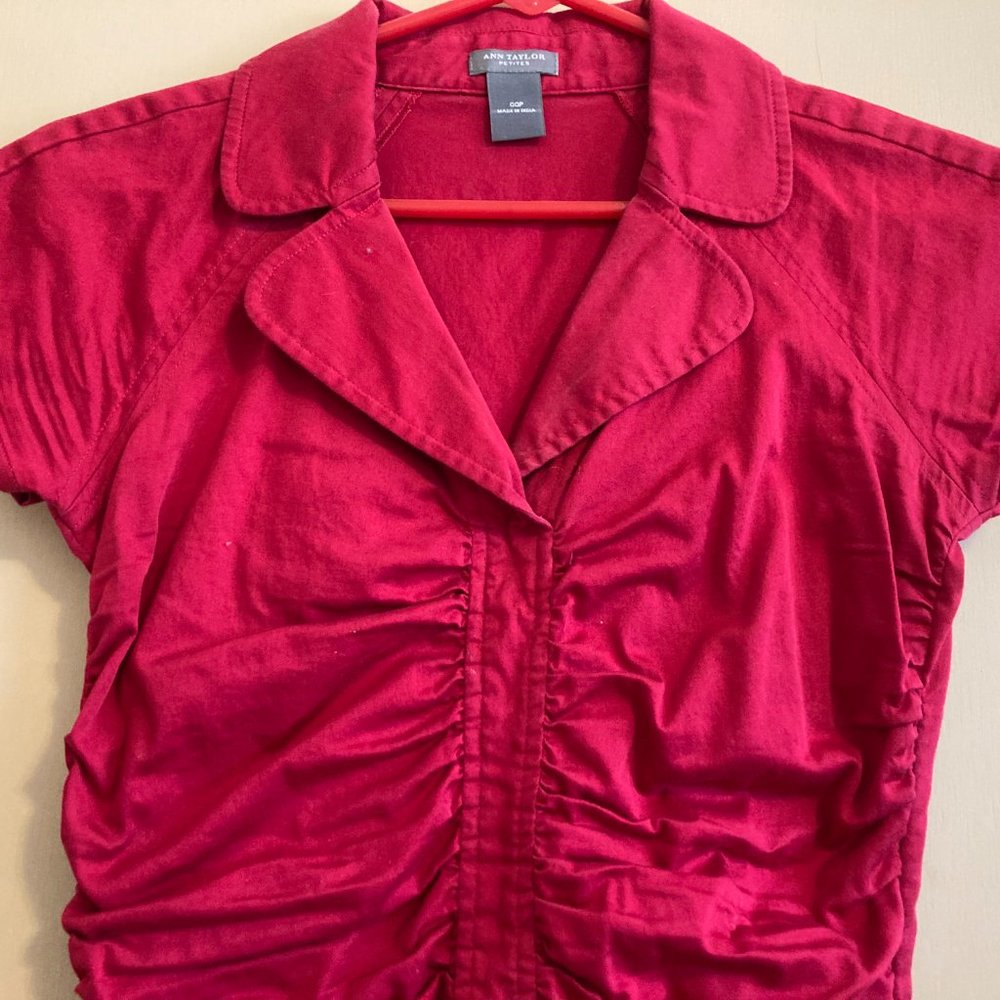 Red Ruche Shirt